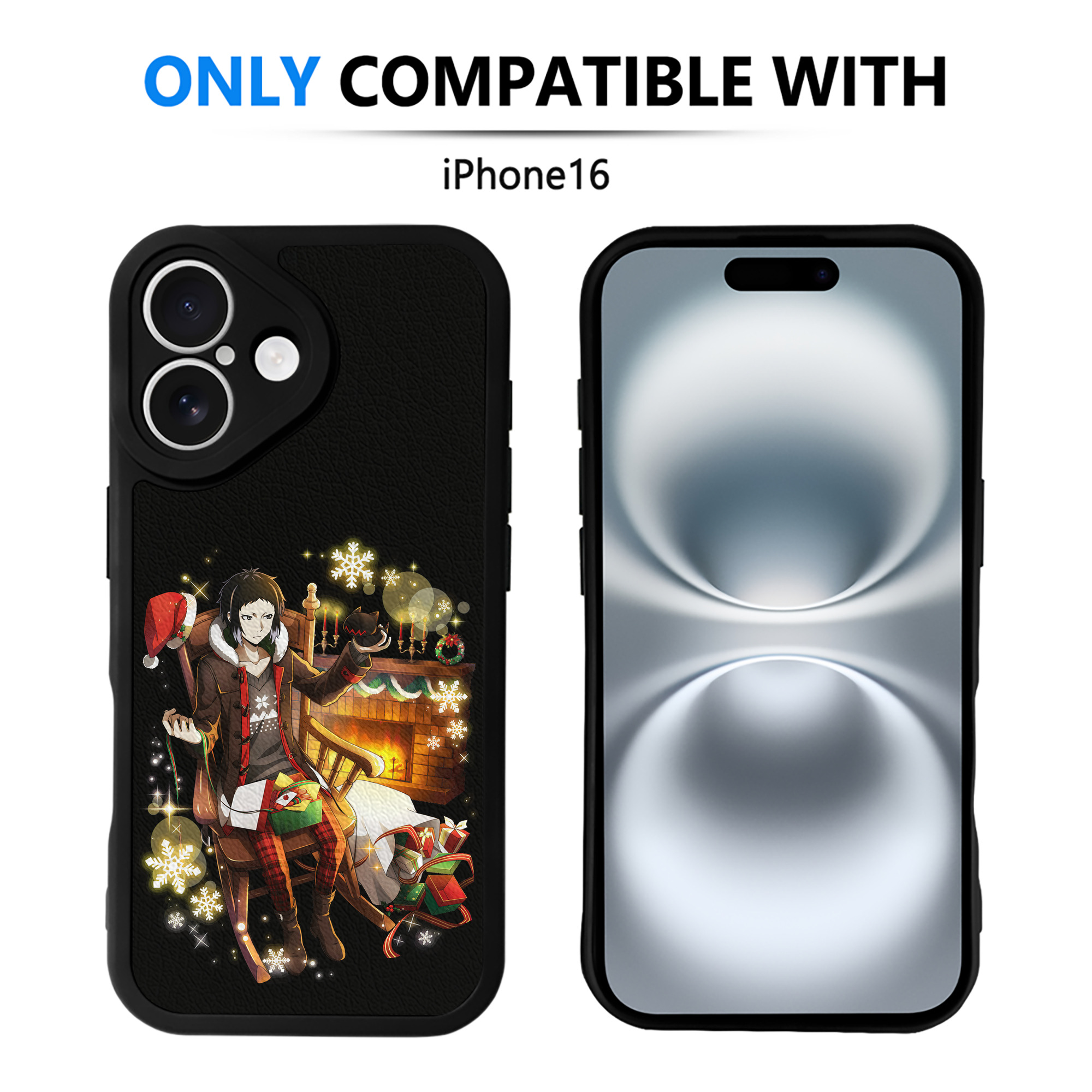 （画像用） 文豪ストレイドッグス Bungo Stray Dogs 【iPhone 16シリーズ対応】シリコンスマホケース（レザー調） 材質：シリコン